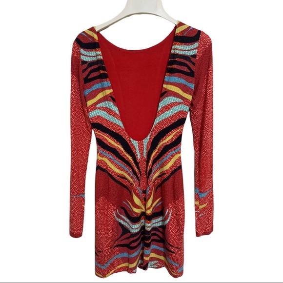 MARA HOFFMAN Scoop Back Mini Dress In Phoenix Red - Picture 5 of 9